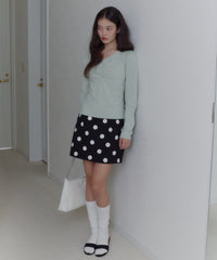 【GIUNON】shirring stretch lace long-t / シャーリングストレッチレースロンT