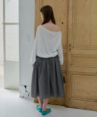 【GIUNON】shirring frill check skirt / シャーリングフリルチェックスカート