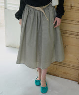 【GIUNON】shirring frill check skirt / シャーリングフリルチェックスカート