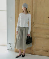【GIUNON】shirring frill check skirt / シャーリングフリルチェックスカート