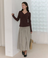 【GIUNON】shirring frill check skirt / シャーリングフリルチェックスカート