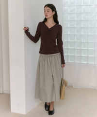 【GIUNON】shirring frill check skirt / シャーリングフリルチェックスカート