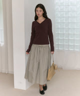 【GIUNON】shirring frill check skirt / シャーリングフリルチェックスカート