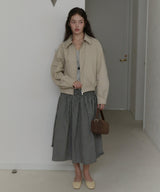 【GIUNON】shirring frill check skirt / シャーリングフリルチェックスカート