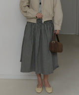【GIUNON】shirring frill check skirt / シャーリングフリルチェックスカート