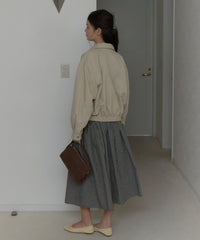 【GIUNON】shirring frill check skirt / シャーリングフリルチェックスカート