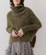 MIXフェザーヤーンボリュームタートルニット