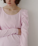 【予約10%OFF】ギャザーパフロングスリーブカットソー