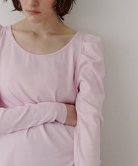 【予約10%OFF】ギャザーパフロングスリーブカットソー