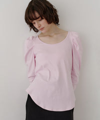 【予約10%OFF】ギャザーパフロングスリーブカットソー