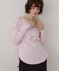 【予約10%OFF】ギャザーパフロングスリーブカットソー