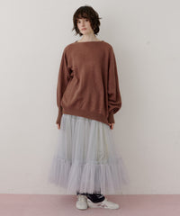 アシンメトリースリットニット