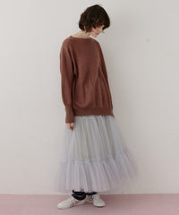 アシンメトリースリットニット