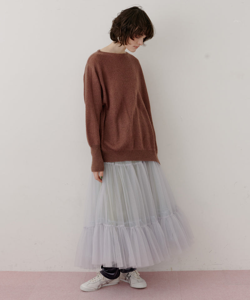 アシンメトリースリットニット