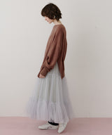 アシンメトリースリットニット