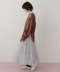 アシンメトリースリットニット