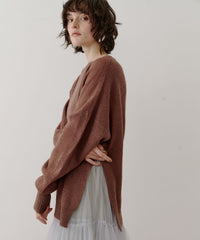 アシンメトリースリットニット