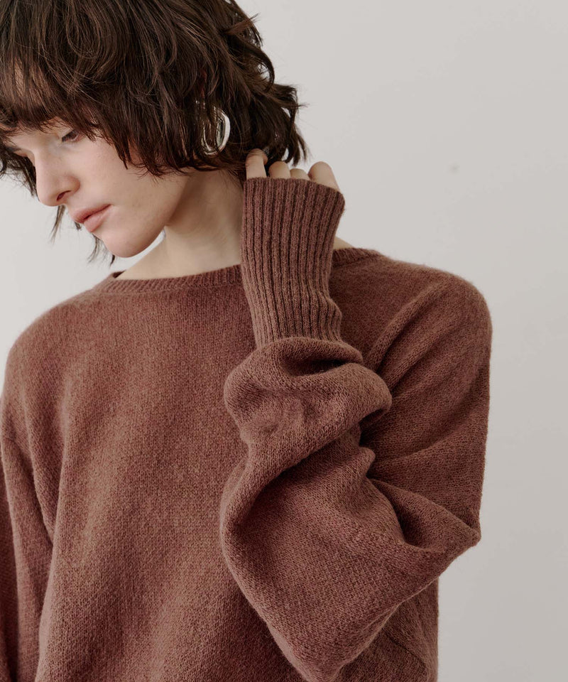 アシンメトリースリットニット