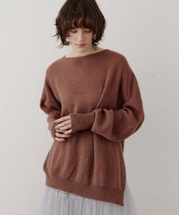 アシンメトリースリットニット