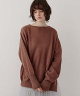 アシンメトリースリットニット