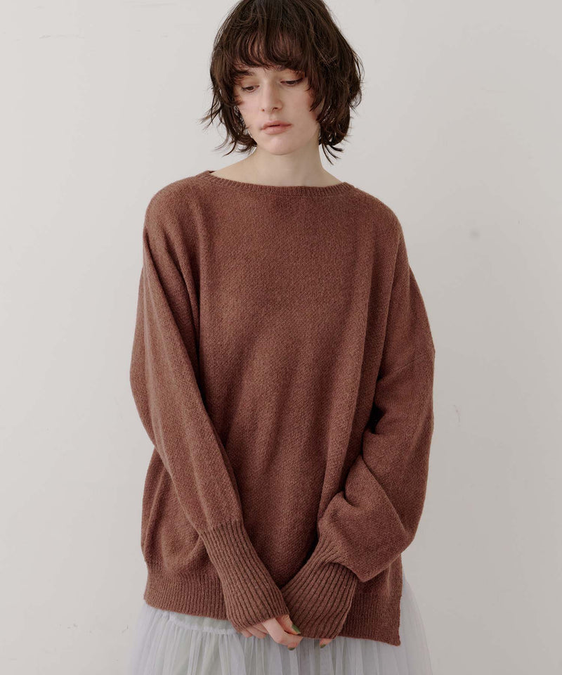 アシンメトリースリットニット