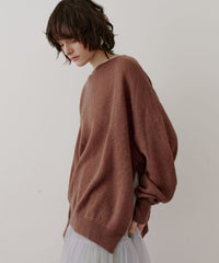 アシンメトリースリットニット