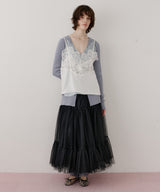 【予約開始待ち】モチーフレース×サテンキャミ