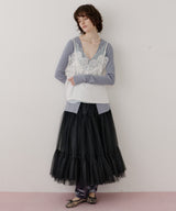 【予約開始待ち】モチーフレース×サテンキャミ