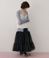 【予約開始待ち】モチーフレース×サテンキャミ