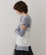 【予約開始待ち】モチーフレース×サテンキャミ