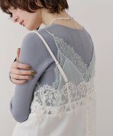 【予約開始待ち】モチーフレース×サテンキャミ