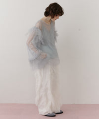 ボリュームチュールギャザーデザインTOPS