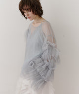 ボリュームチュールギャザーデザインTOPS