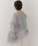 ボリュームチュールギャザーデザインTOPS