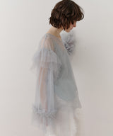 ボリュームチュールギャザーデザインTOPS