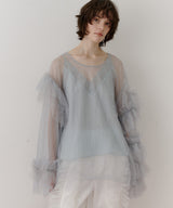 ボリュームチュールギャザーデザインTOPS