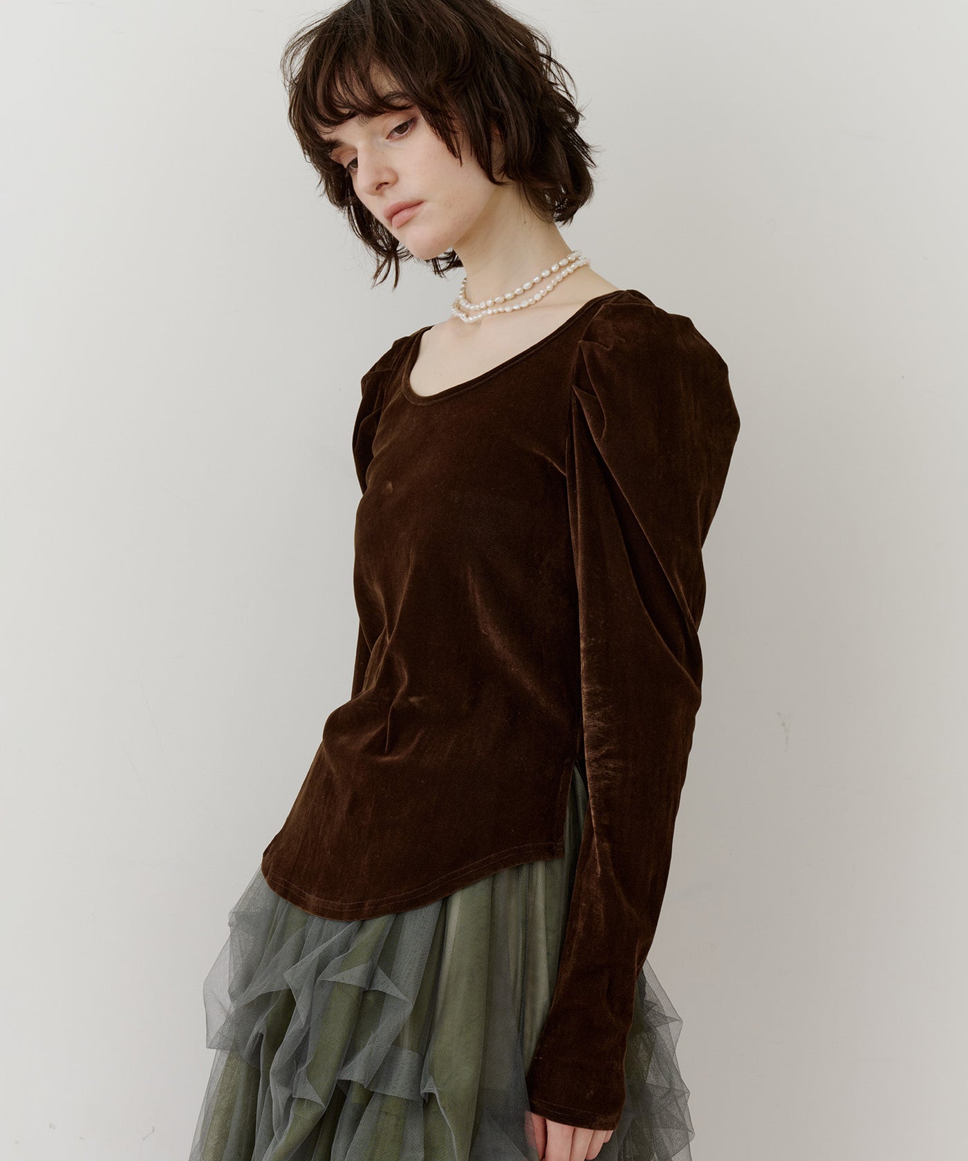 シアーベロアパフギャザーTOPS – LA BELLE ETUDE online store