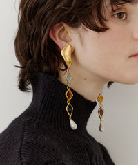 【予約】Vintage調オリジナルカラーパーツイヤリング