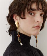 【予約】Vintage調オリジナルカラーパーツイヤリング