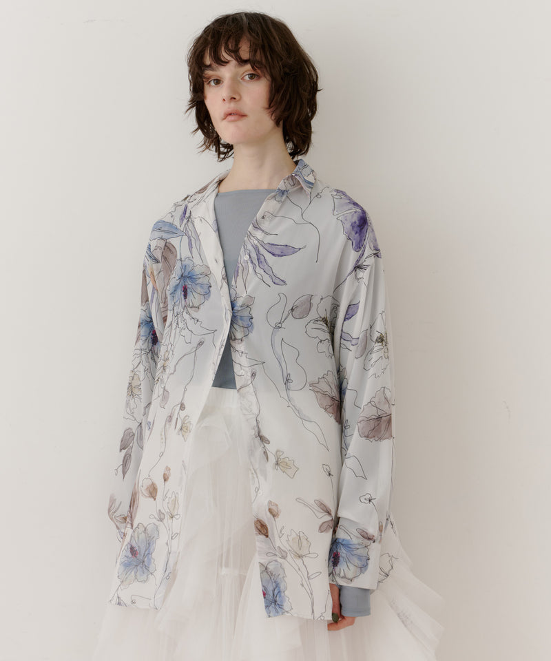 【REVIVAL】オリジナルvintageフラワープリントリラックスシャツ