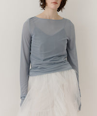 ロングスリーブボートネックシアーTOPS