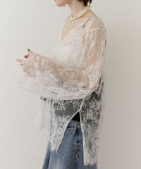 【予約開始待ち】2WAY総レースVネックオーバーTOPS