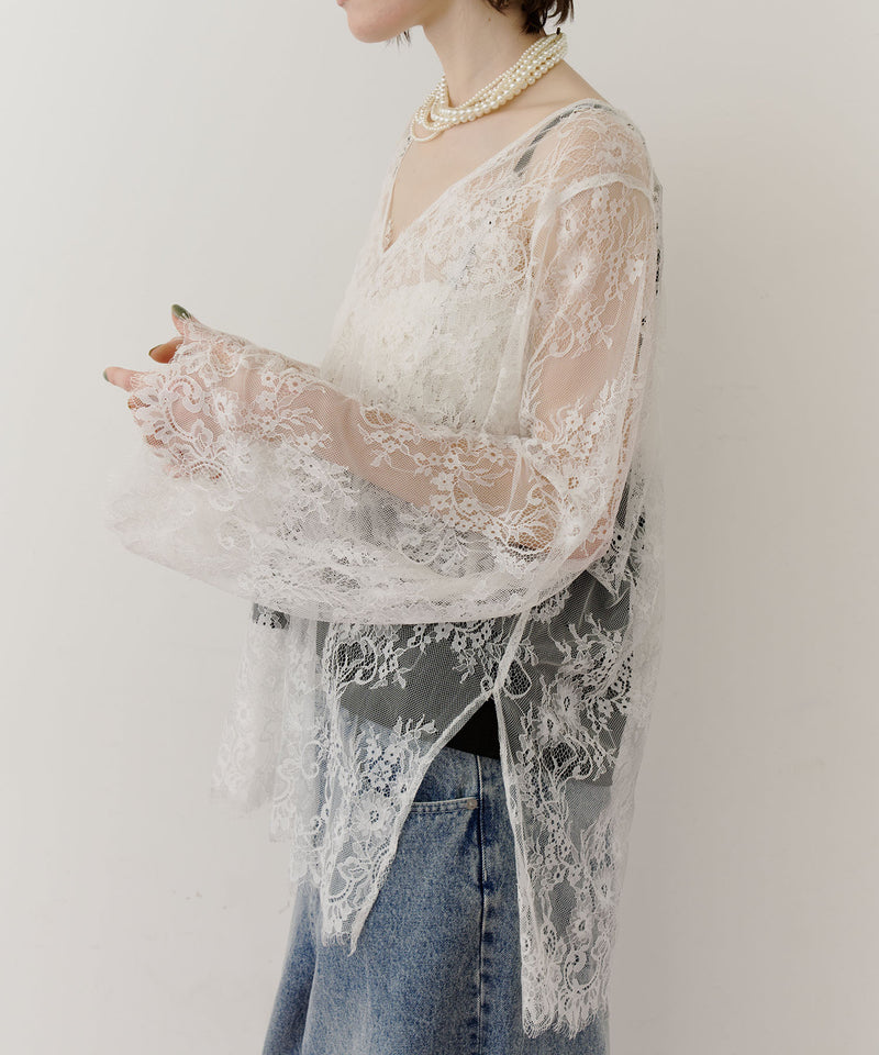 【予約開始待ち】2WAY総レースVネックオーバーTOPS