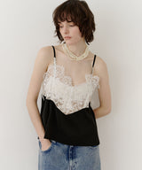 【予約開始待ち】モチーフレース×サテンキャミ