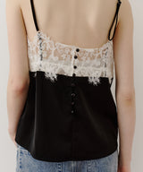 【予約開始待ち】モチーフレース×サテンキャミ