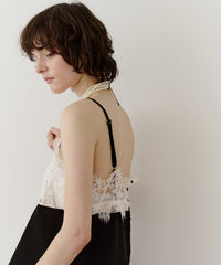 【予約開始待ち】モチーフレース×サテンキャミ