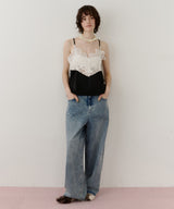 【予約開始待ち】モチーフレース×サテンキャミ