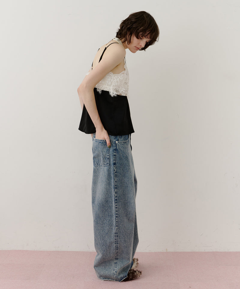 【予約開始待ち】モチーフレース×サテンキャミ