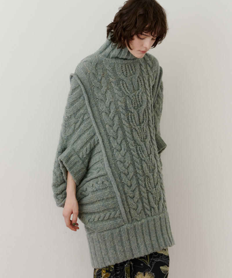 【予約】ケイブルBIGニットワンピース