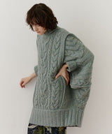 【予約】ケイブルBIGニットワンピース